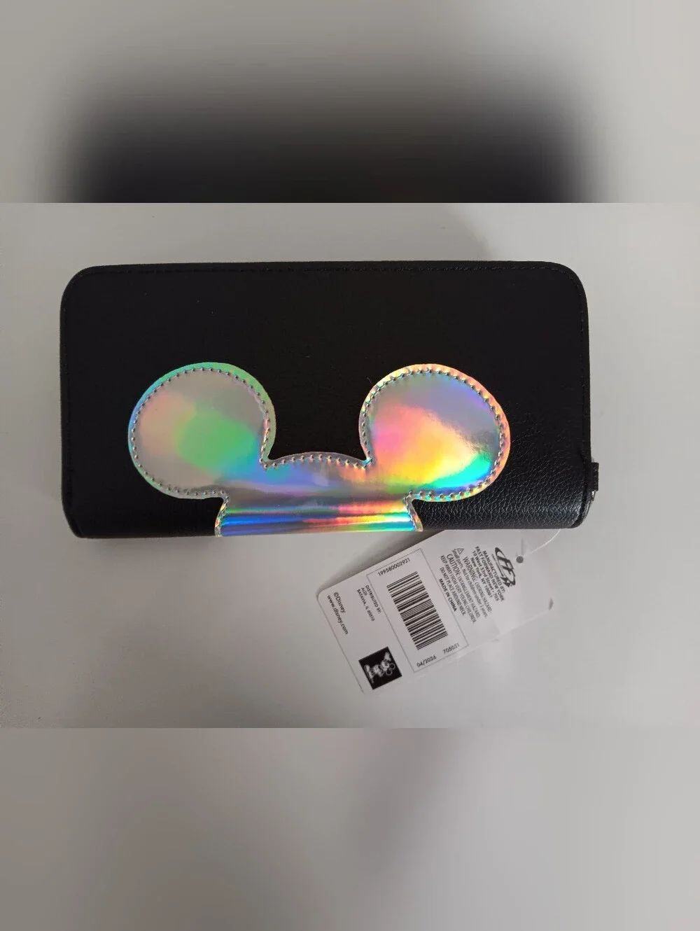 Disney Mickey Mouse Holographic Zip Around Wristlet Wallet